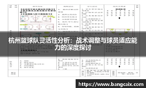 杭州篮球队灵活性分析：战术调整与球员适应能力的深度探讨