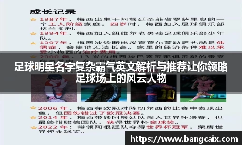 足球明星名字复杂霸气英文解析与推荐让你领略足球场上的风云人物